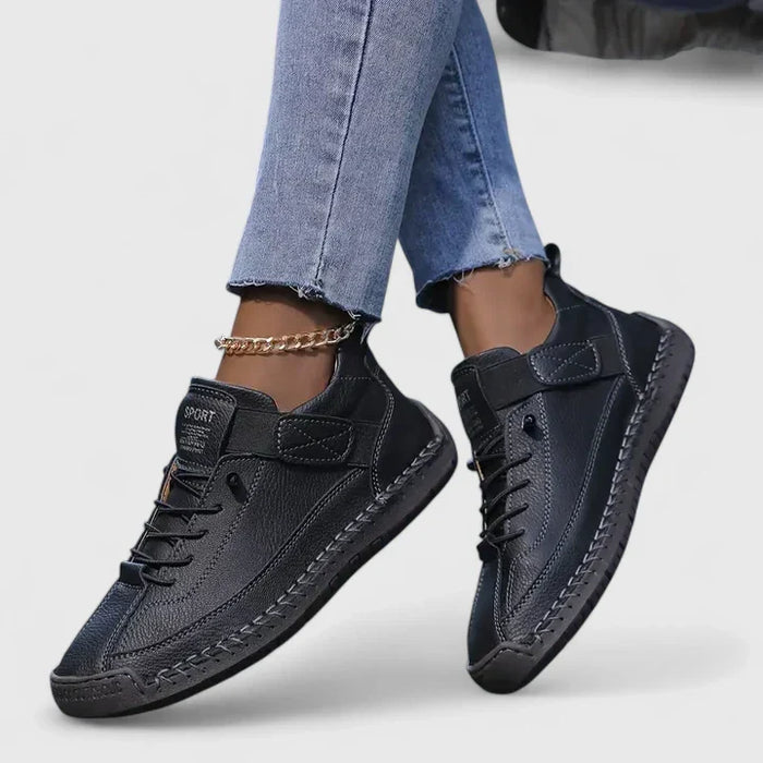 Dam Sneakers med Kardborreband och Stödjande Passform