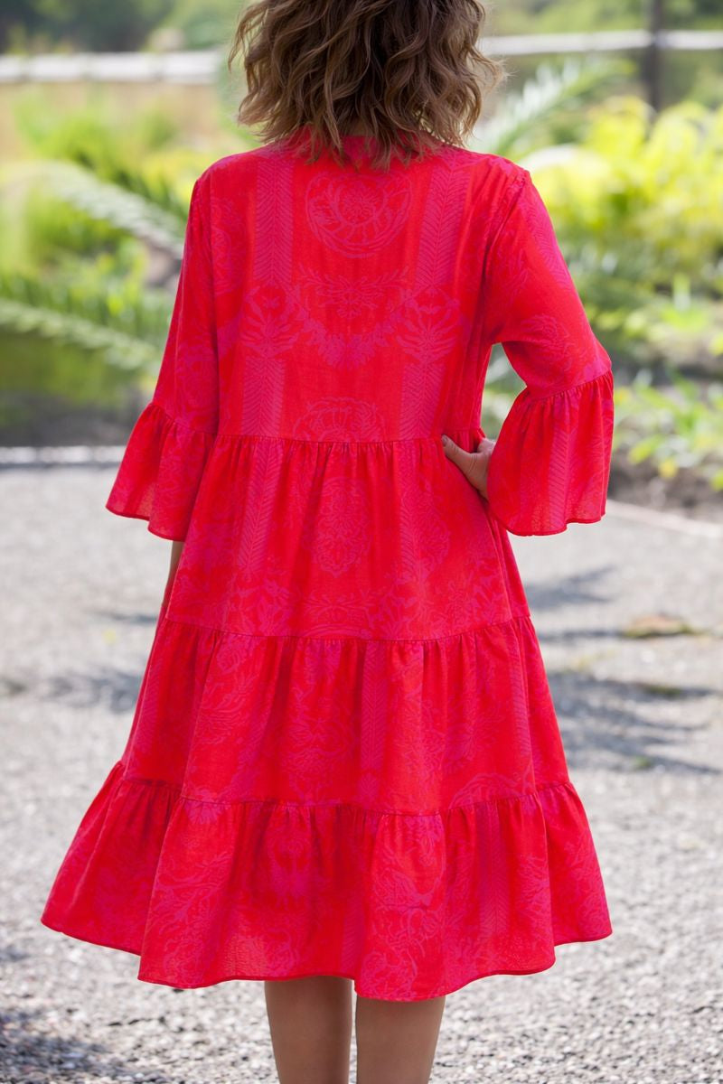 Kvinnors Boho Midi Klänning | Lager På Lager