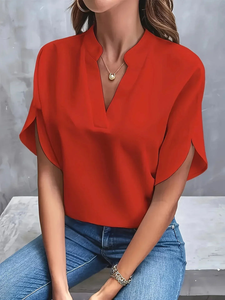 Kvinnors Blus | V-Hals med Skräddarsydd Design