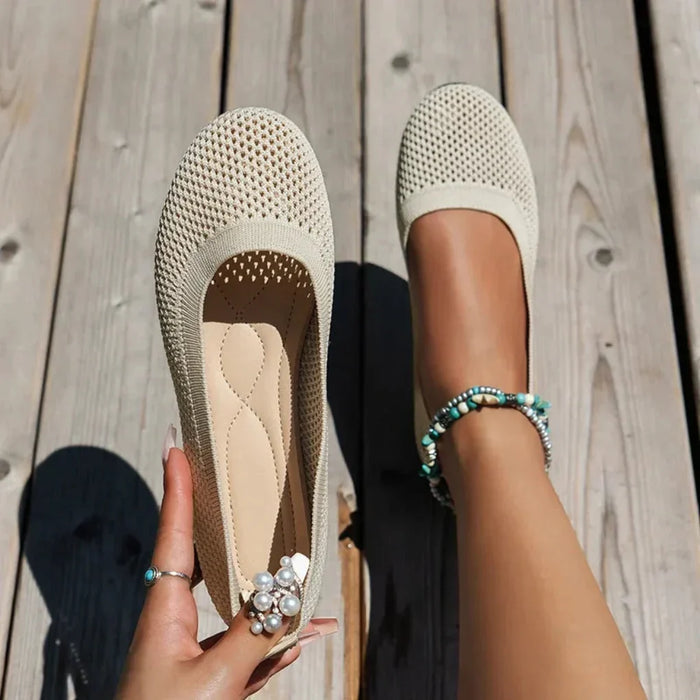 Dam Meshskor Slip-On Sommarballerina Luftiga