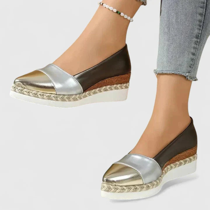 Sandaler För Kvinnor | Stängd Tå Slip-On Kilklack