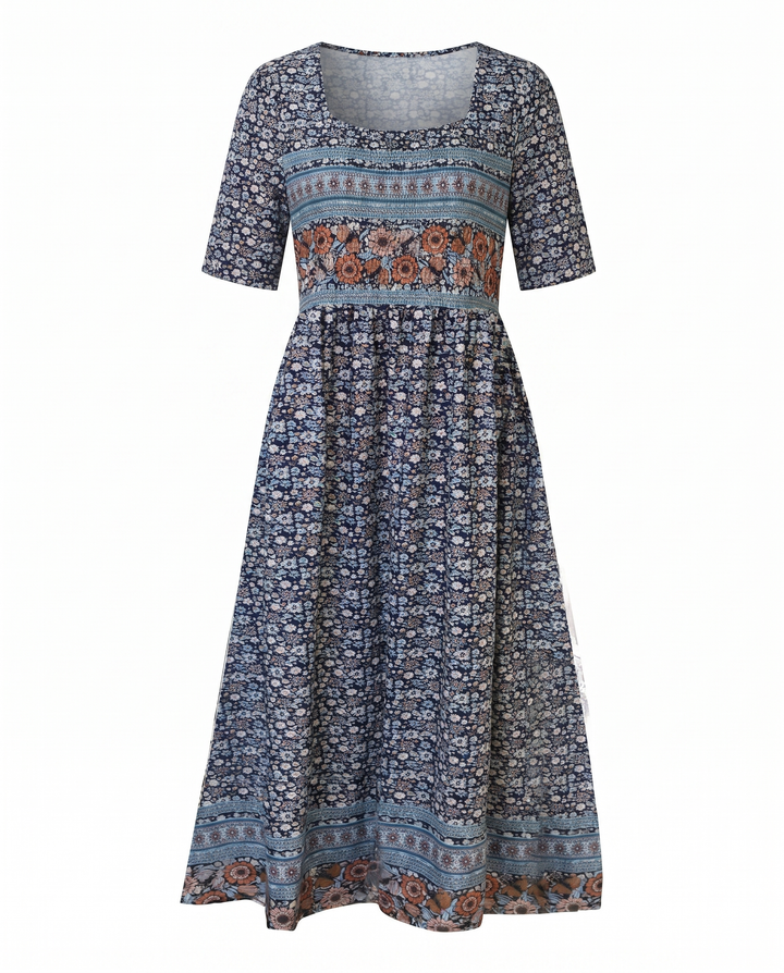 Kvinnors Klänning | Boho Tryck Midi