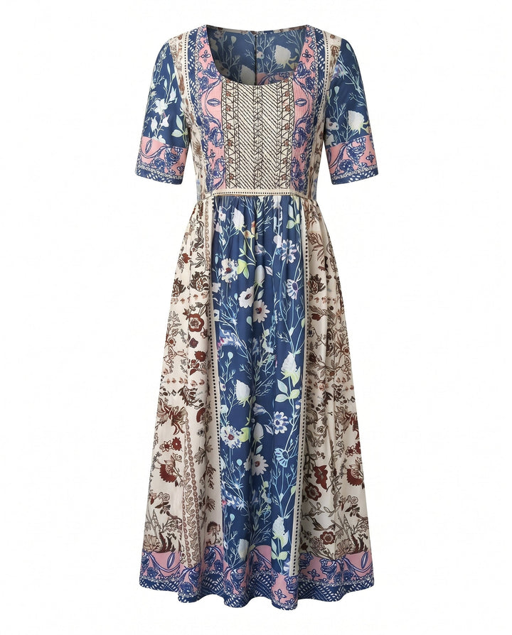 Kvinnors Klänning | Boho Tryck Midi