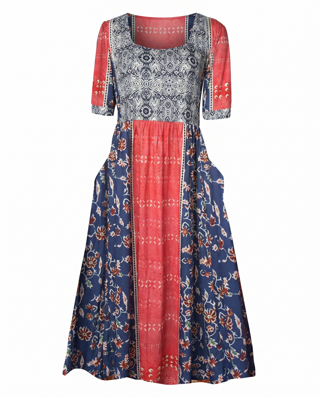 Kvinnors Klänning | Boho Tryck Midi